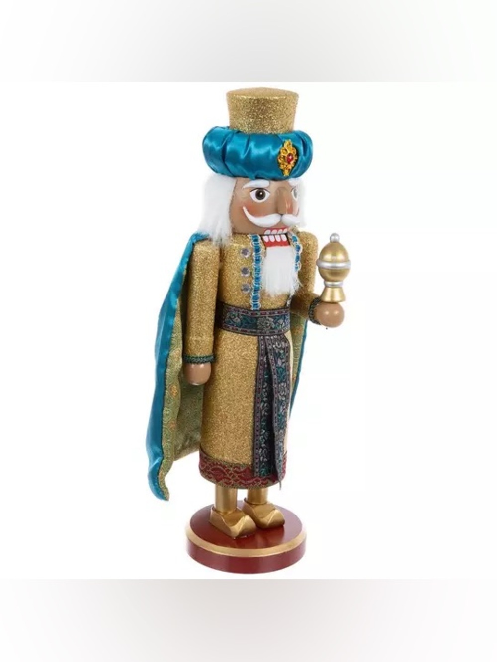 Red Wise Man Wood Nutcracker